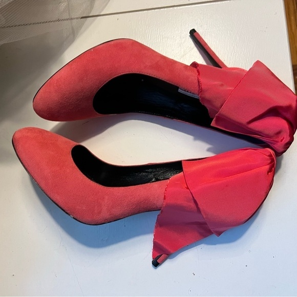 Eugenia Kim Suede Bow Heels Pumps 39 - Picture 3 of 10